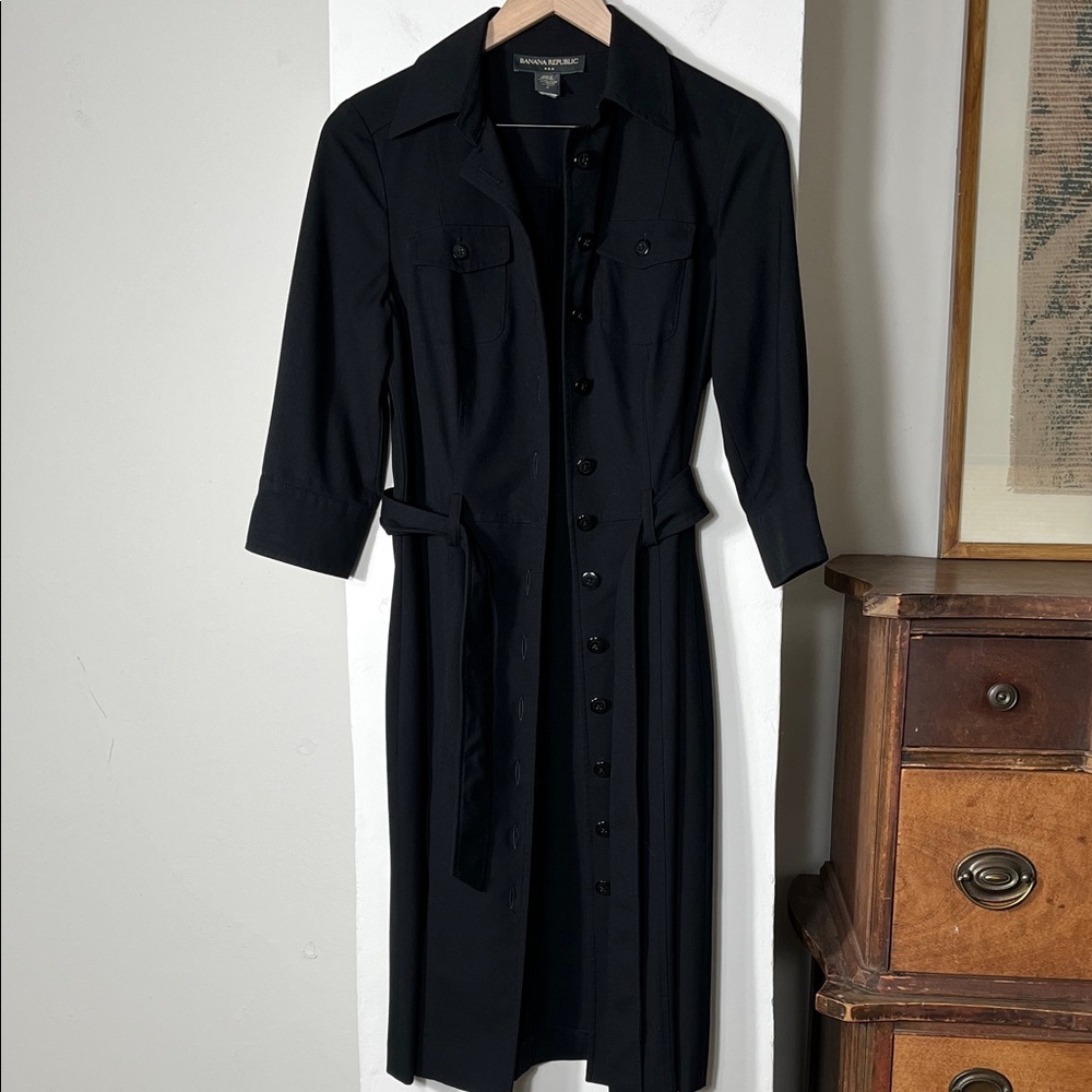Banana Republic Black Button-Up Dress 💜 - Picture 9 of 9